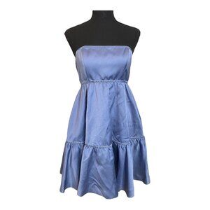 Zac‎ Posen size 4 periwinkle strapless mini dress cocktail dress